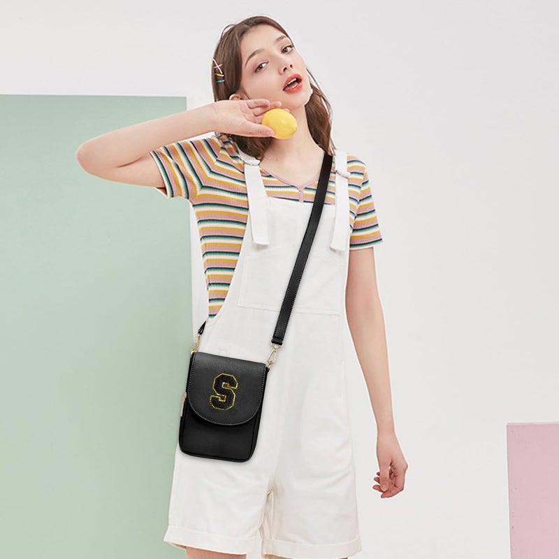 Viverte Crossbody Purse for Teen Girls Small Initial Cell Phone Toddler Purse Leather Triple Compartment Crossbody Bags - Image 2